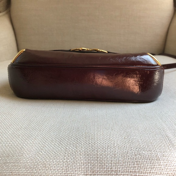 Gucci Vintage Shoulder Bag Horsebit Clutch Patent Leather - Picture 8 of 15